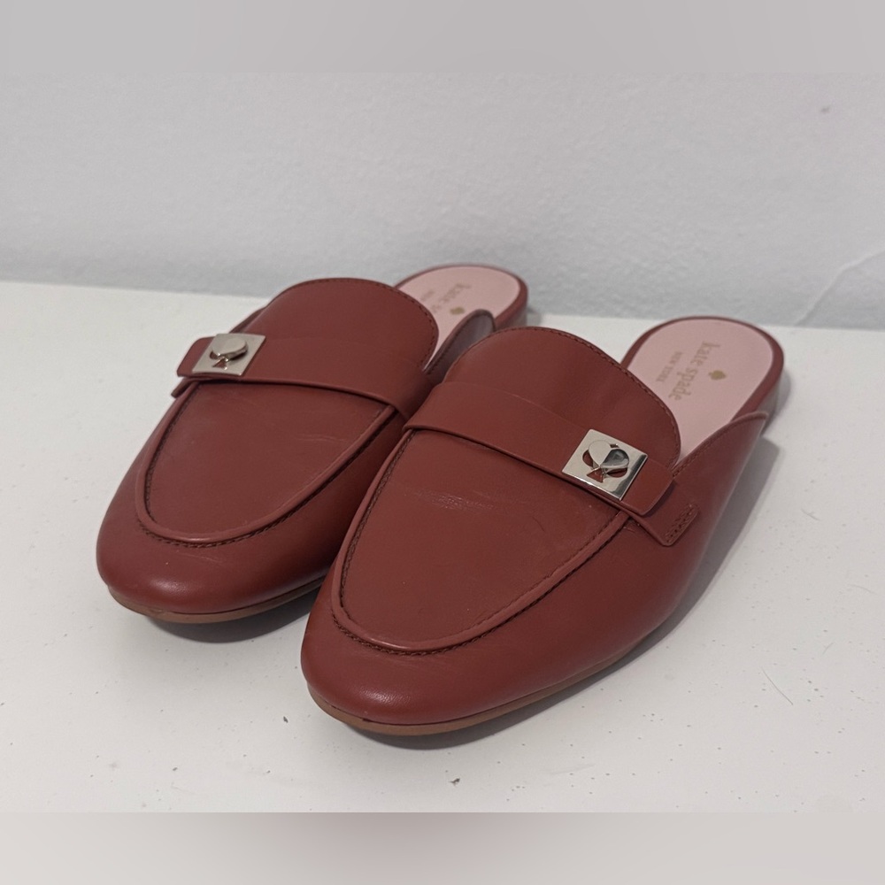 Kate Spade Brown Leather Mules
